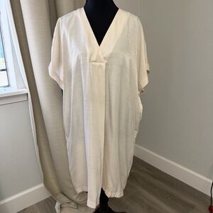H&M Cream V Neck Tunic Dress